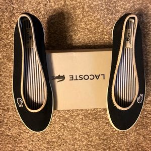 Lacoste slip on canvas shoes